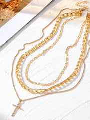 Casual Style 1pc Chain Zinc Alloy Cross Necklace