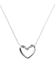 Casual Style 1pc Chain Zinc Alloy 3D Heart Necklace