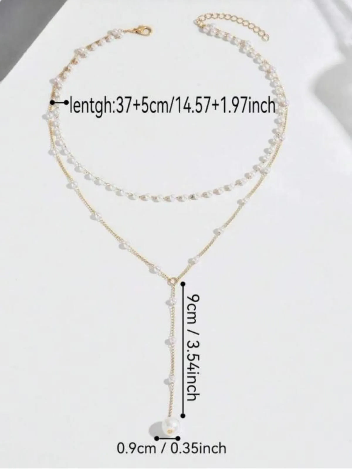 Casual Style 1pc Chain Zinc Alloy Pearl Necklace