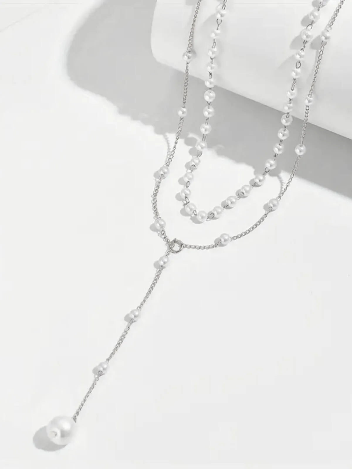 Casual Style 1pc Chain Zinc Alloy Pearl Necklace