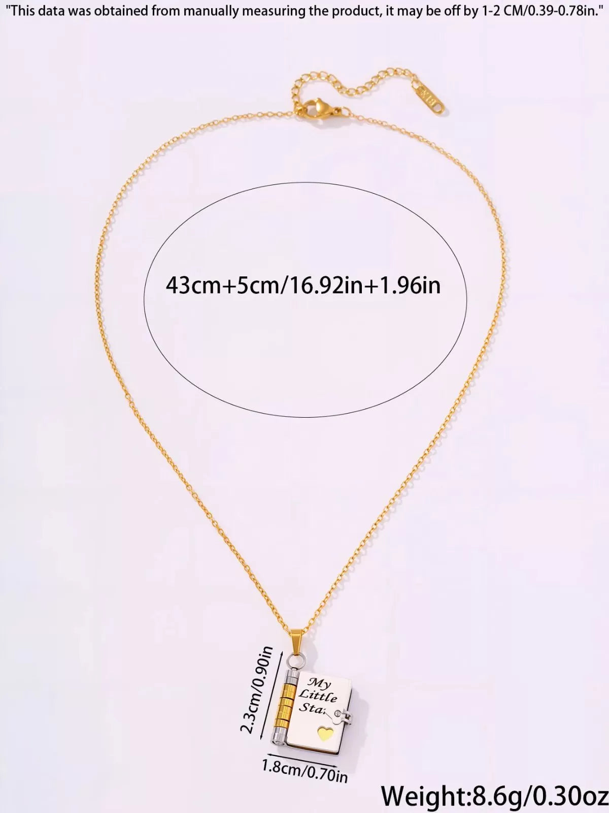 1PC My Little Star Book Necklace For Birthday Day Gift Graduation Jewelry of Love