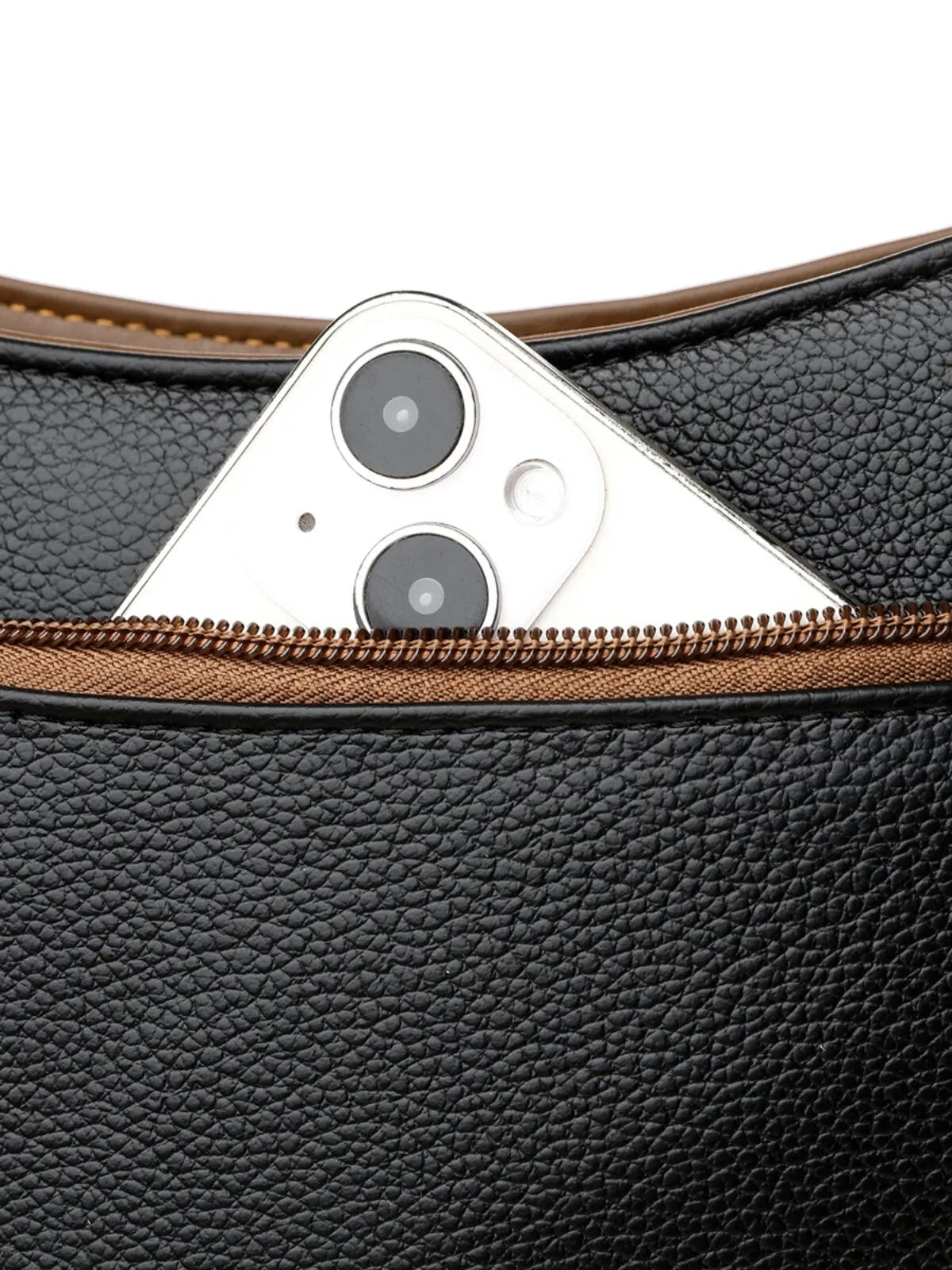 Casual Style 1pc Solid Metal Button Crossbody Bag