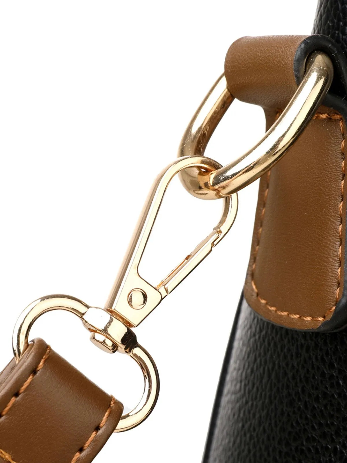 Casual Style 1pc Solid Metal Button Crossbody Bag