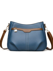 Casual Style 1pc Solid Metal Button Crossbody Bag