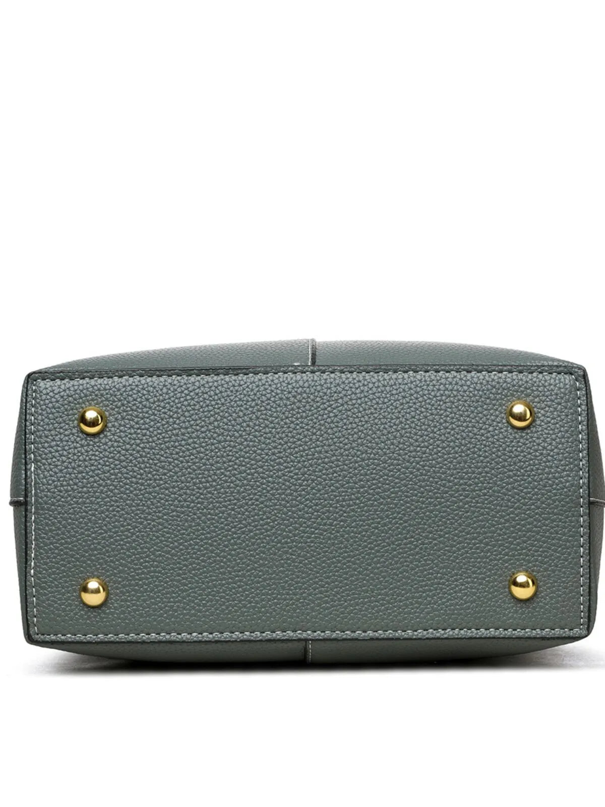 Casual Style 1pc Solid Metal Button Handbag