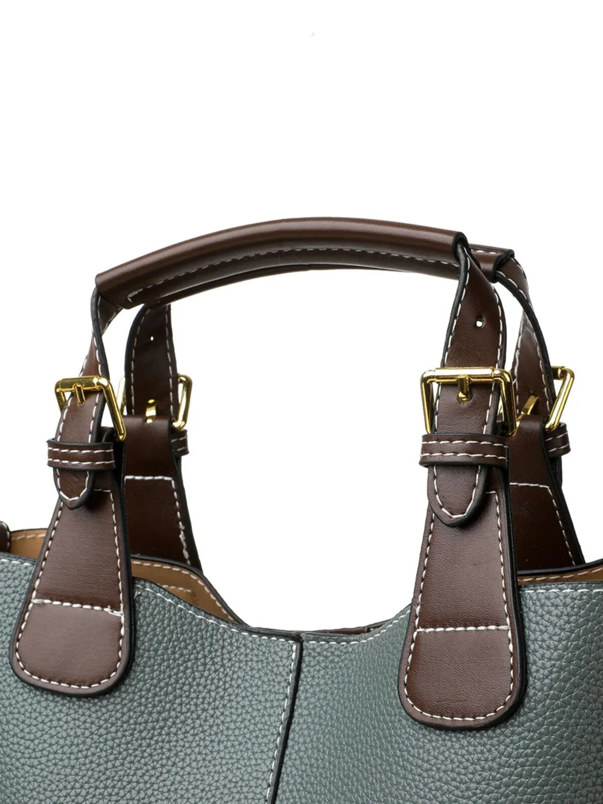 Casual Style 1pc Solid Metal Button Handbag