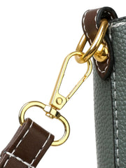 Casual Style 1pc Solid Metal Button Handbag