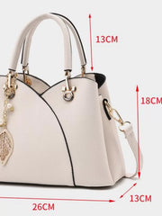 Casual Style 1pc Solid Metal Button Crossbody Bag