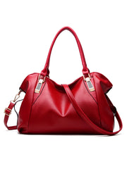 Casual Style 1pc Solid Metal Button Shoulder Bag