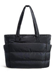 Solid Color Bubble Multiple Compartments Zipper Closure Durable Tote bag for Travel & Work