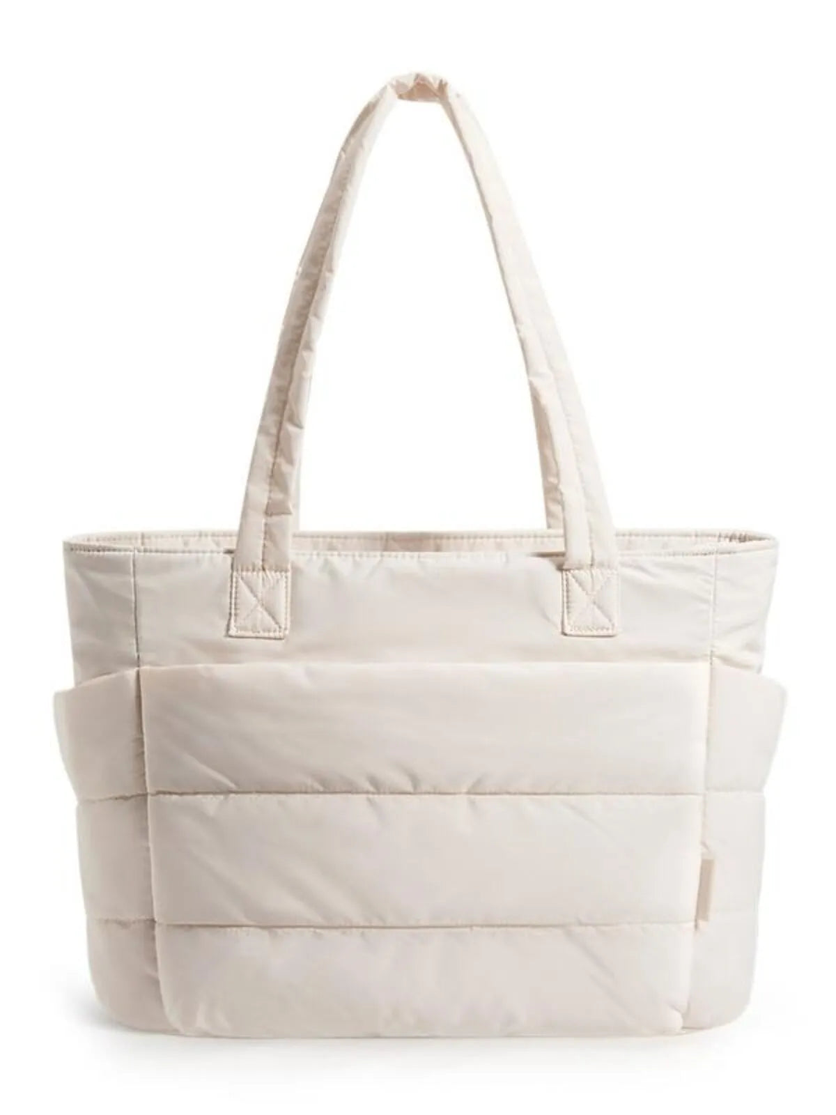 Solid Color Bubble Multiple Compartments Zipper Closure Durable Tote bag for Travel & Work