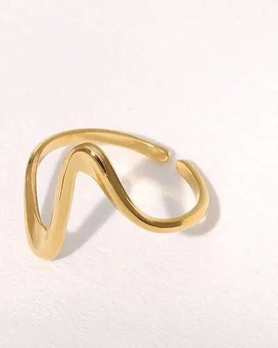 Casual Style 1pc Stainless Steel Irregular Shaped Ring