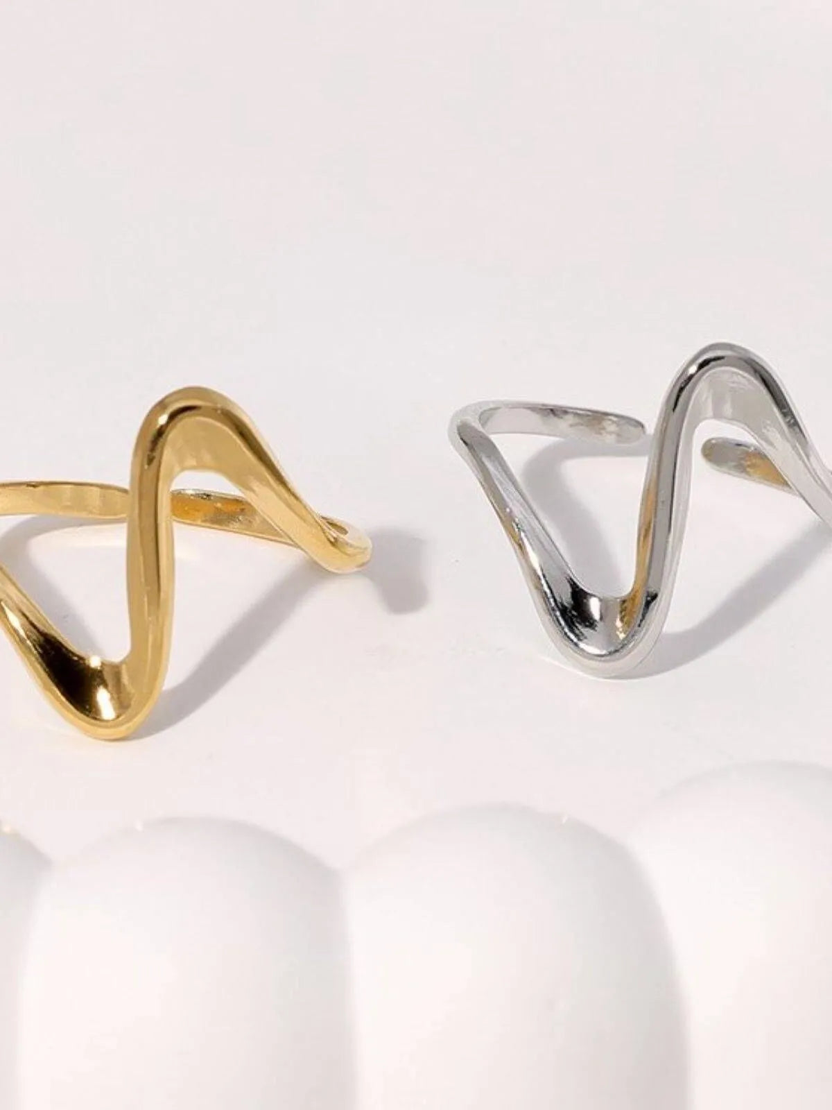 Casual Style 1pc Stainless Steel Irregular Shaped Ring