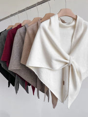 Casual Style 1pc Trendy Shawl Versatile Knit Top