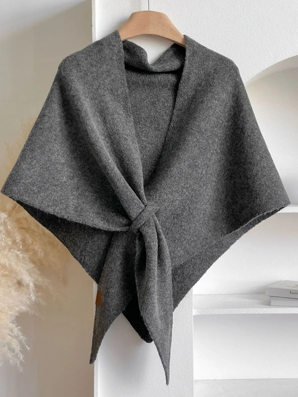 Casual Style 1pc Trendy Shawl Versatile Knit Top
