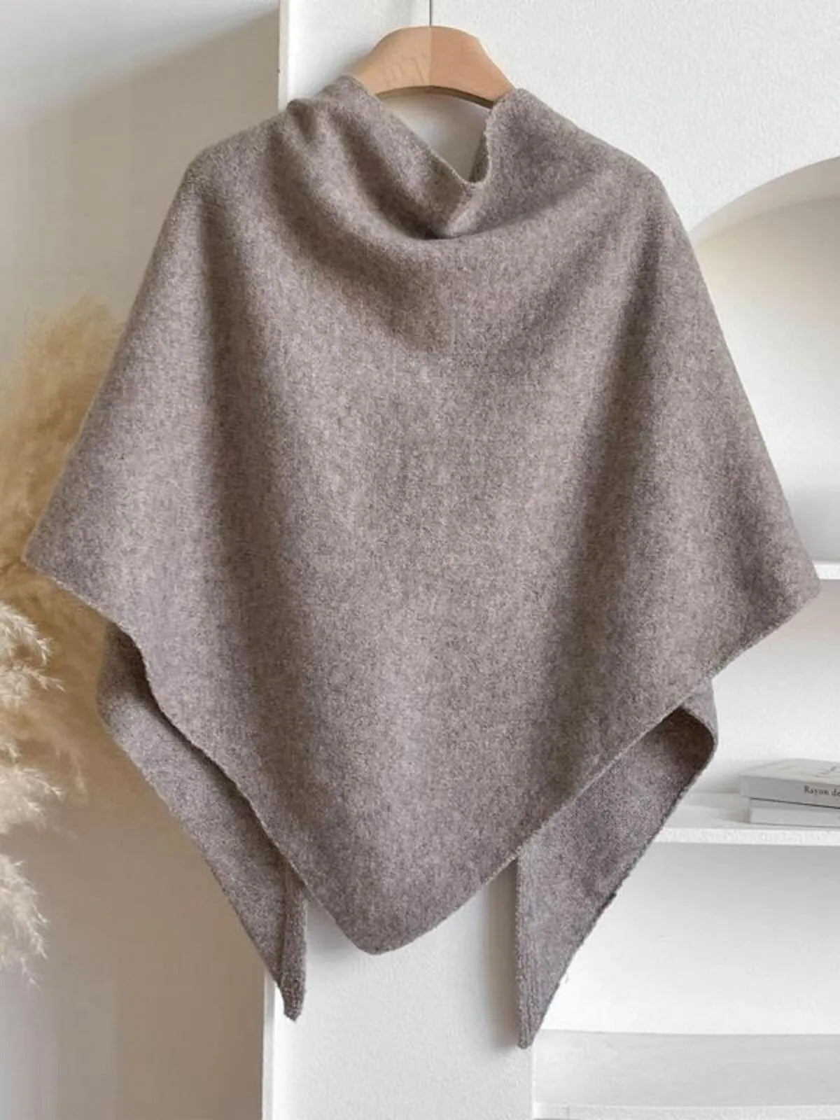Casual Style 1pc Trendy Shawl Versatile Knit Top