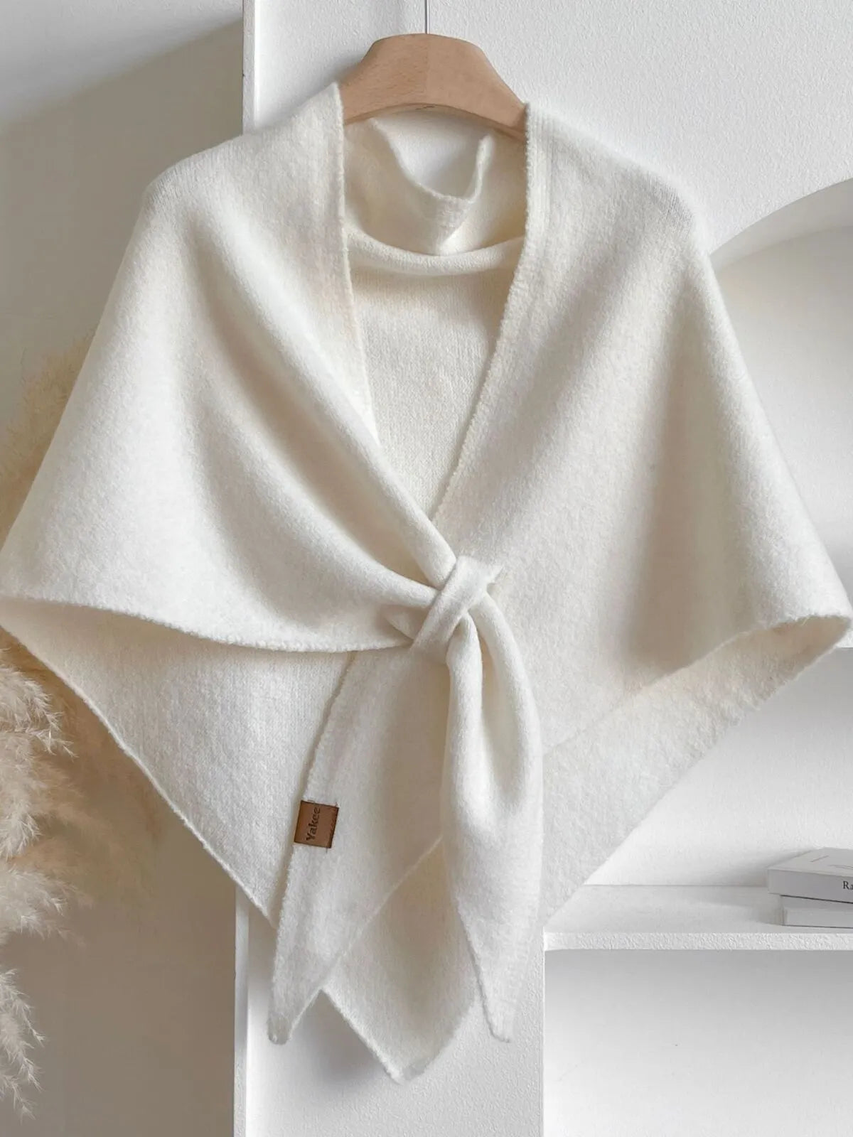 Casual Style 1pc Trendy Shawl Versatile Knit Top
