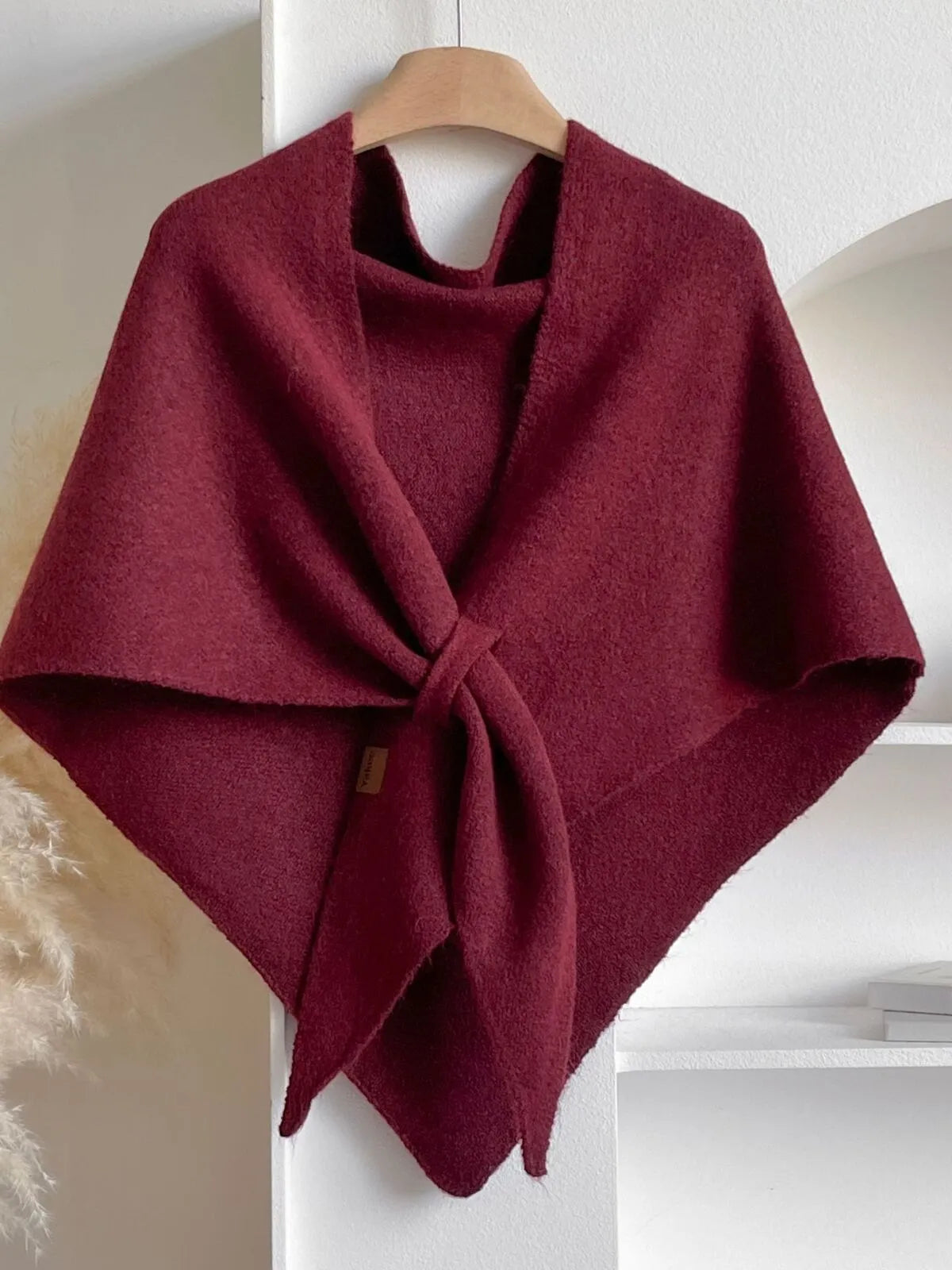 Casual Style 1pc Trendy Shawl Versatile Knit Top