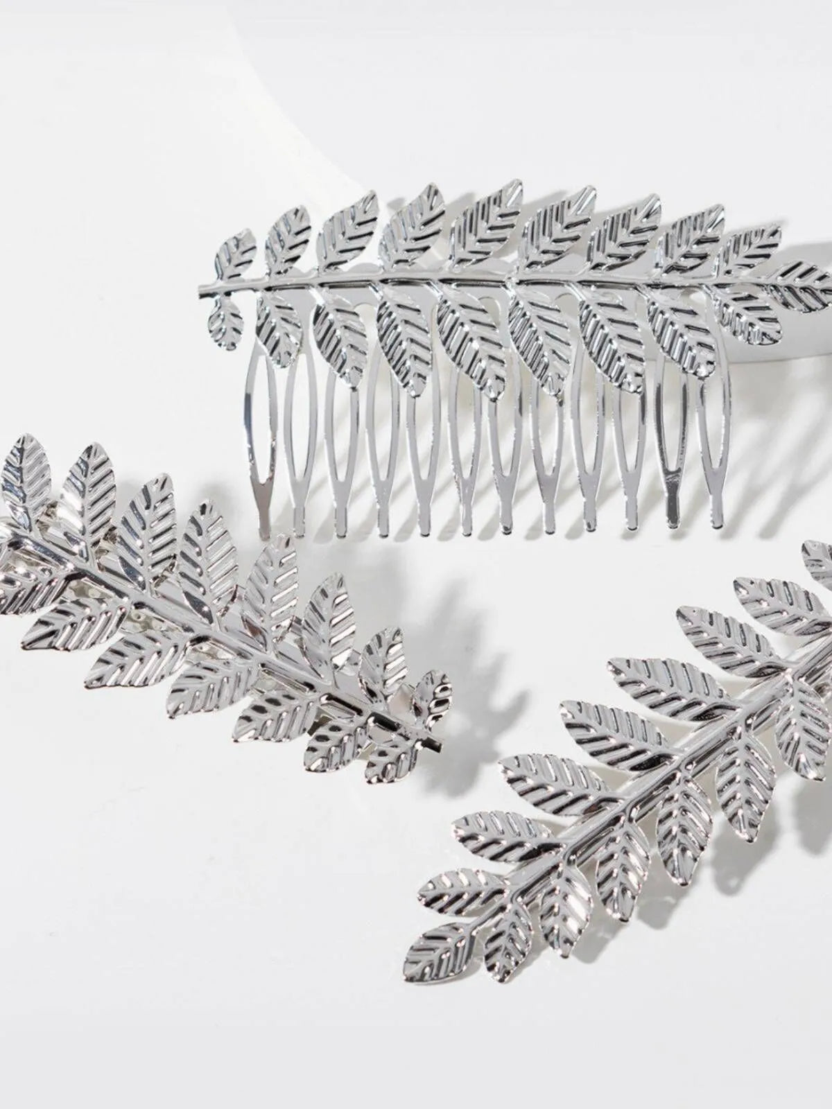 Casual Style 3pcs Leaf Alloy Hair Pin