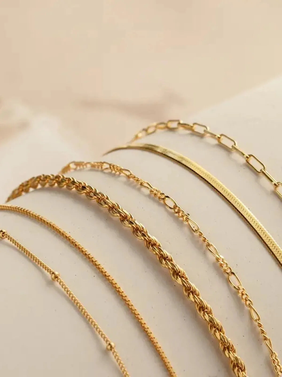 Casual Style 6-pack Chain Zinc Alloy Anklet
