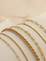 Casual Style 6-pack Chain Zinc Alloy Anklet
