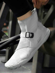 Solid High-cut Round Toe Casual Style Sneakers