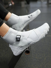 Solid High-cut Round Toe Casual Style Sneakers