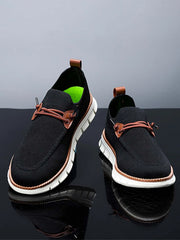 Solid Mid-cup Round Toe Knit Sneakers