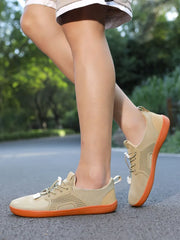 Solid Mid-cup Flat Heel Mesh Sneakers