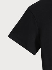 Cat Print Round Neck I Like Cats And Coffee T-shirt