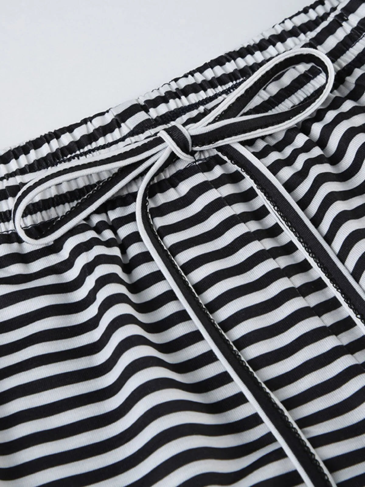 Chic Casual Fitted Comfy Striped Print Daily Wear Low Rise Palazzo Pants