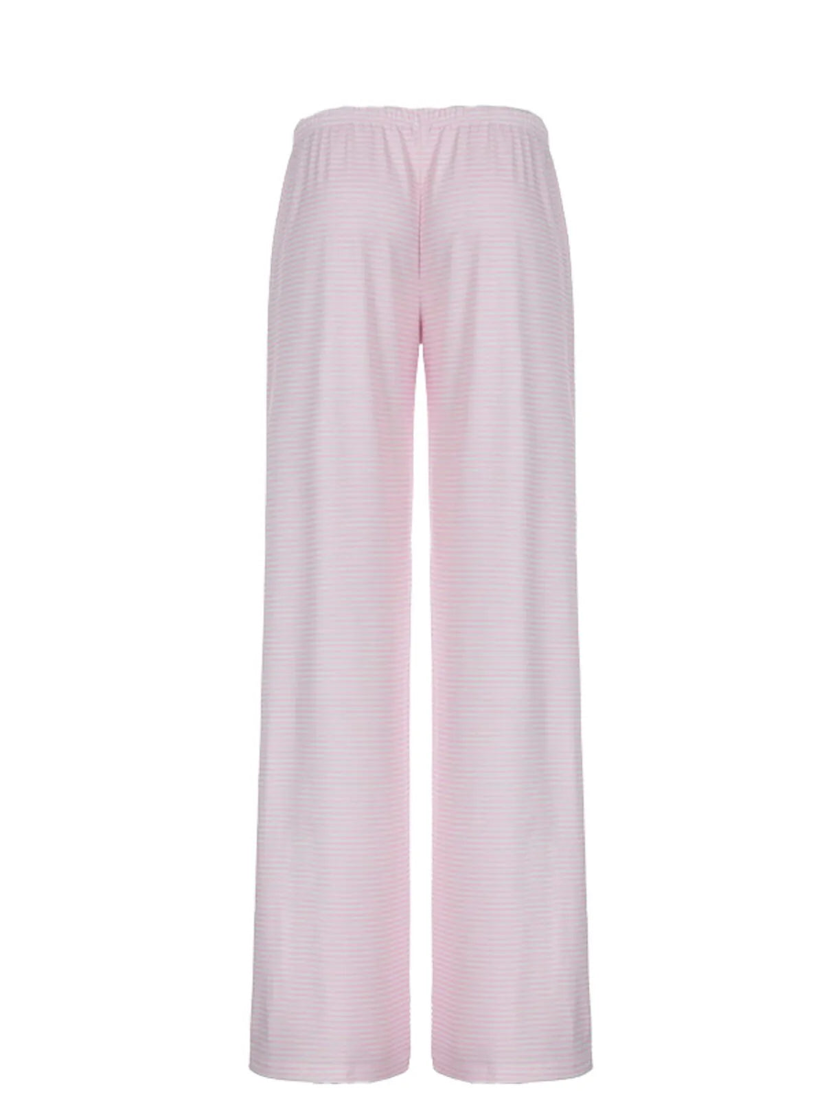 Chic Casual Fitted Comfy Striped Print Daily Wear Low Rise Palazzo Pants