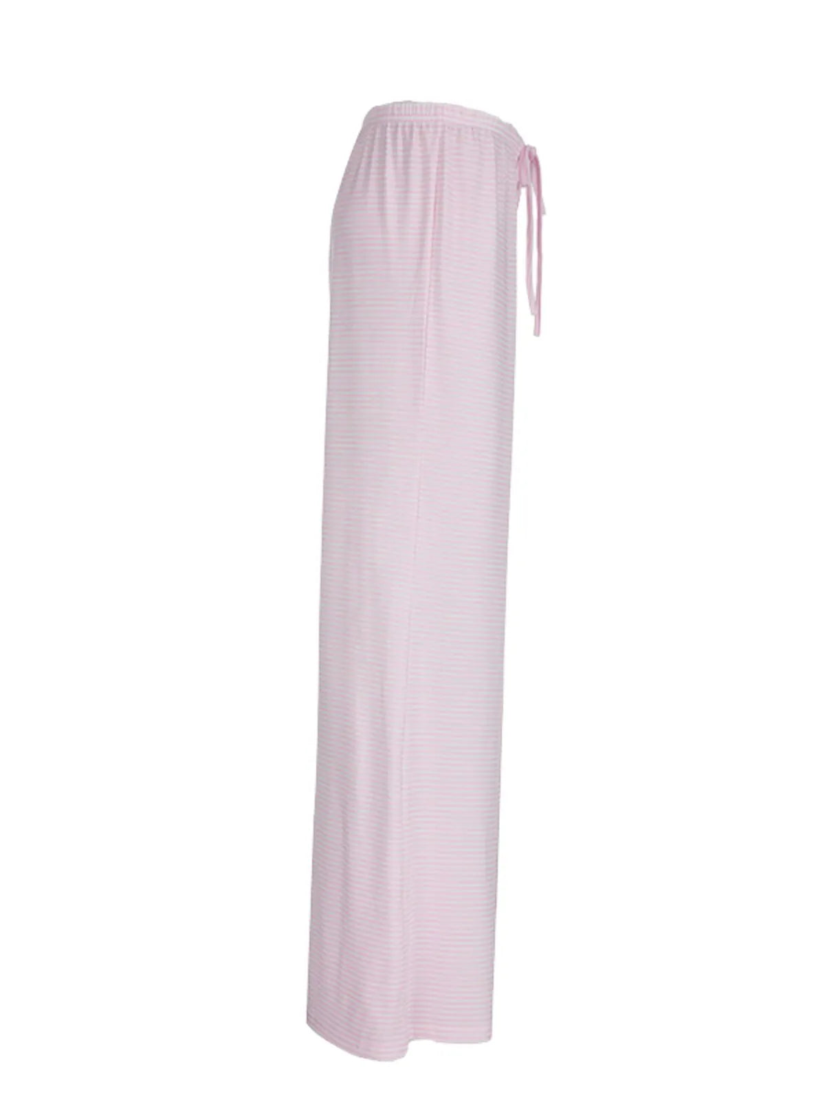 Chic Casual Fitted Comfy Striped Print Daily Wear Low Rise Palazzo Pants
