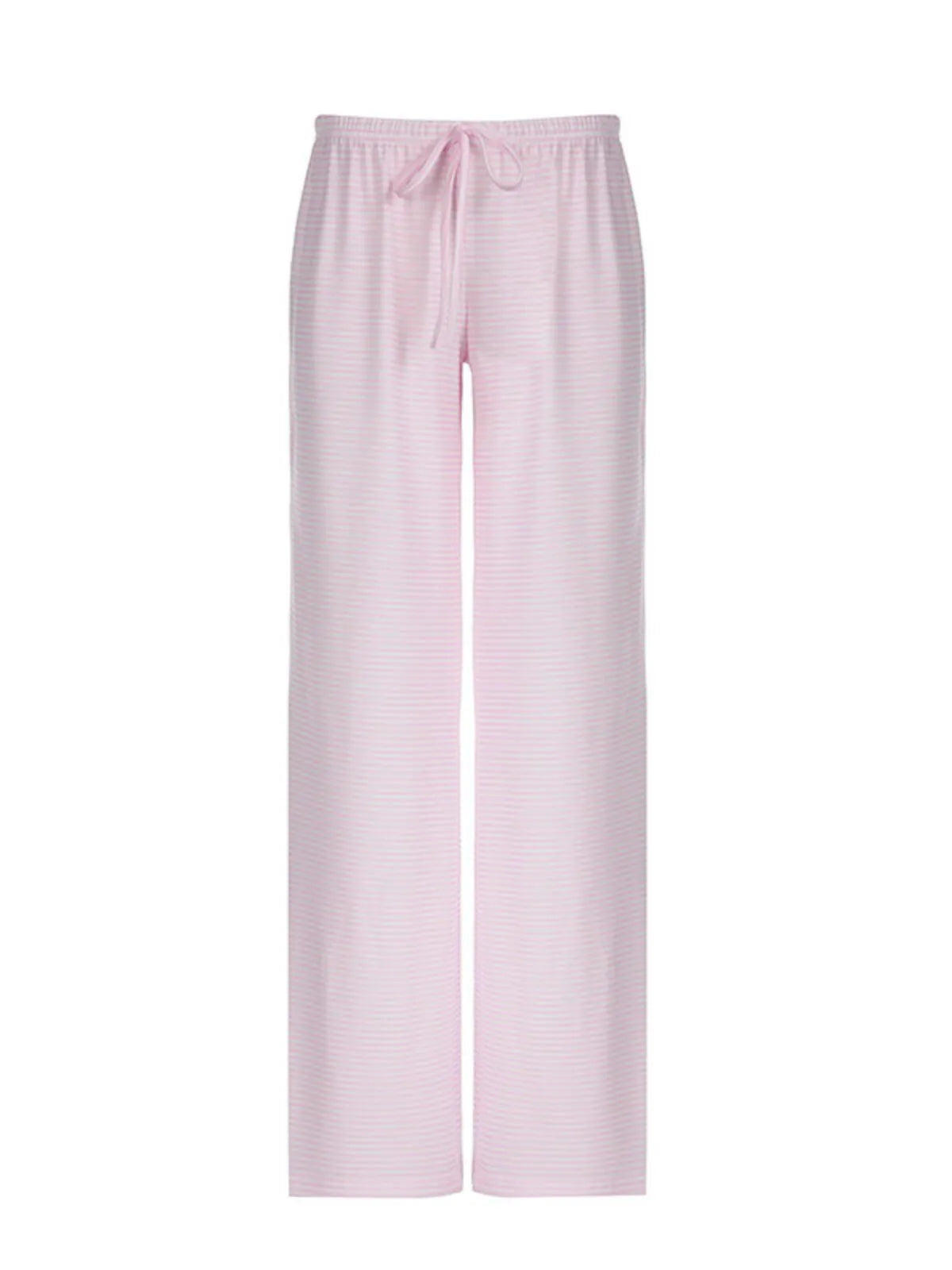 Chic Casual Fitted Comfy Striped Print Daily Wear Low Rise Palazzo Pants