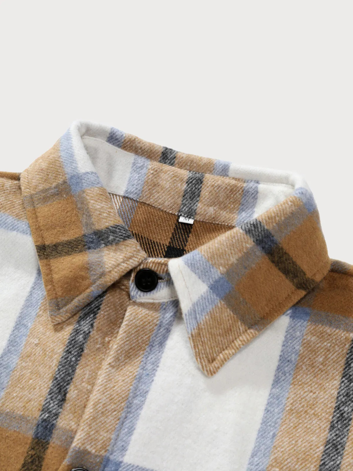 Classic Gingham Plaid Lapel Woolen Coat