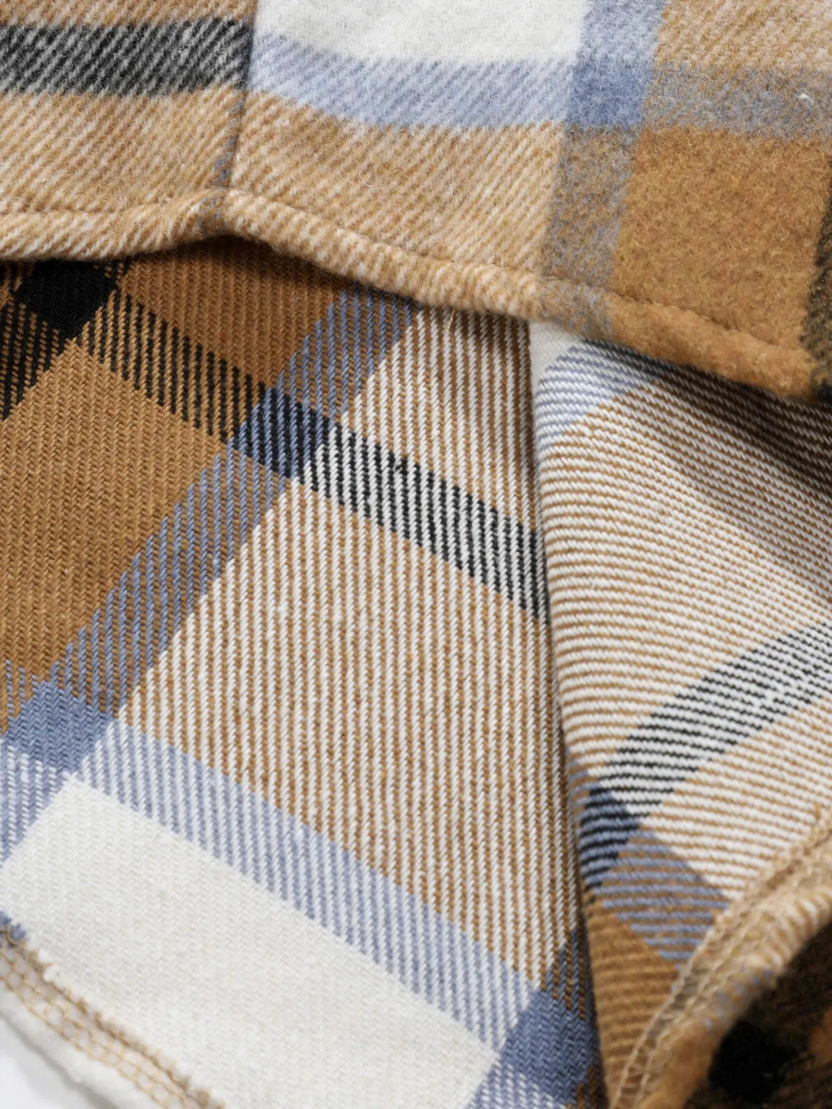 Classic Gingham Plaid Lapel Woolen Coat
