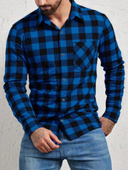 Classic Plaid Lapel Shirt