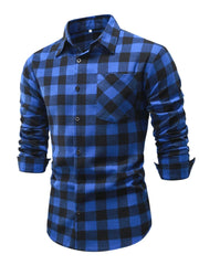 Classic Plaid Lapel Shirt