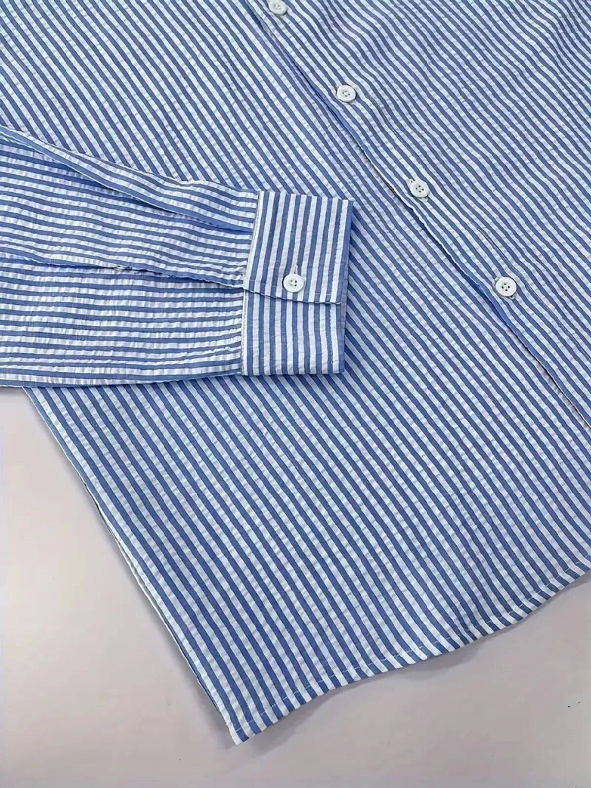 Classic Striped Lapel Shirt