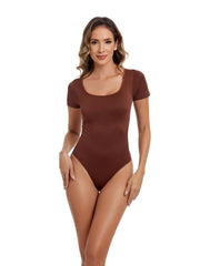 Solid Square Neck High Rise Bodysuits