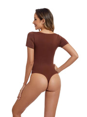 Solid Square Neck High Rise Bodysuits