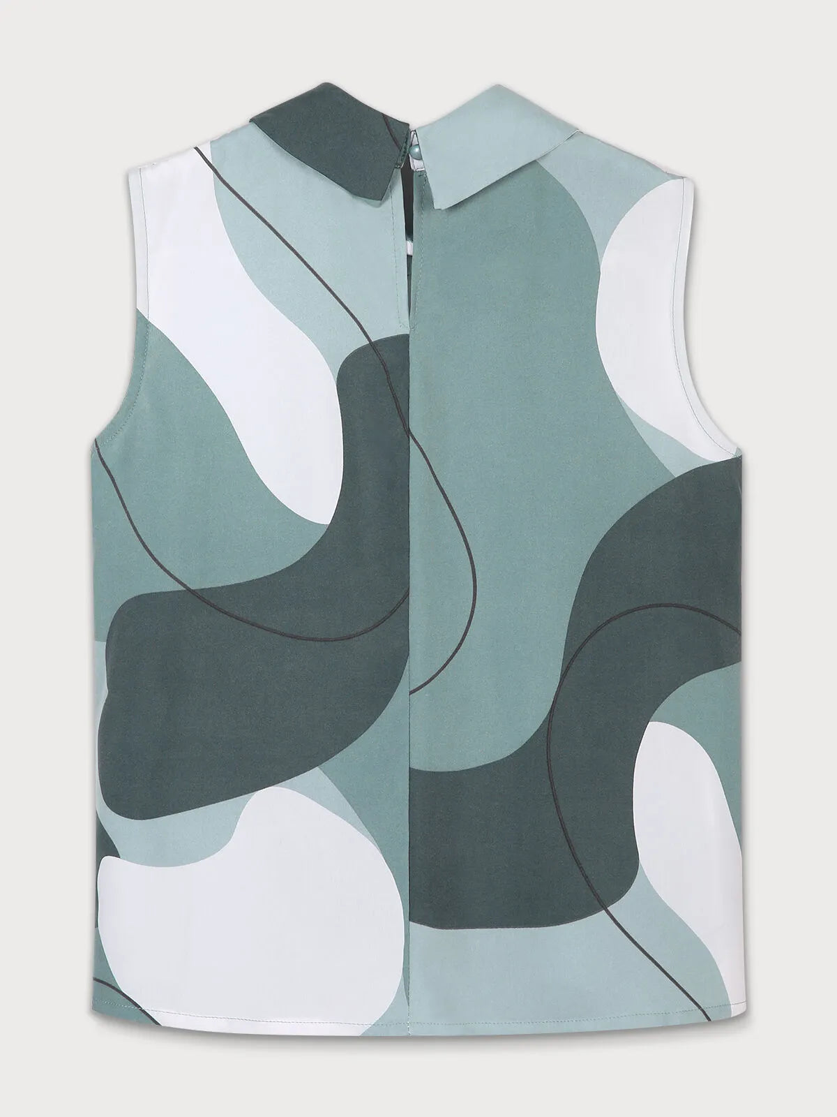 Colorblock Button Round Neck Tank