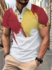 Colorblock Lapel Polo