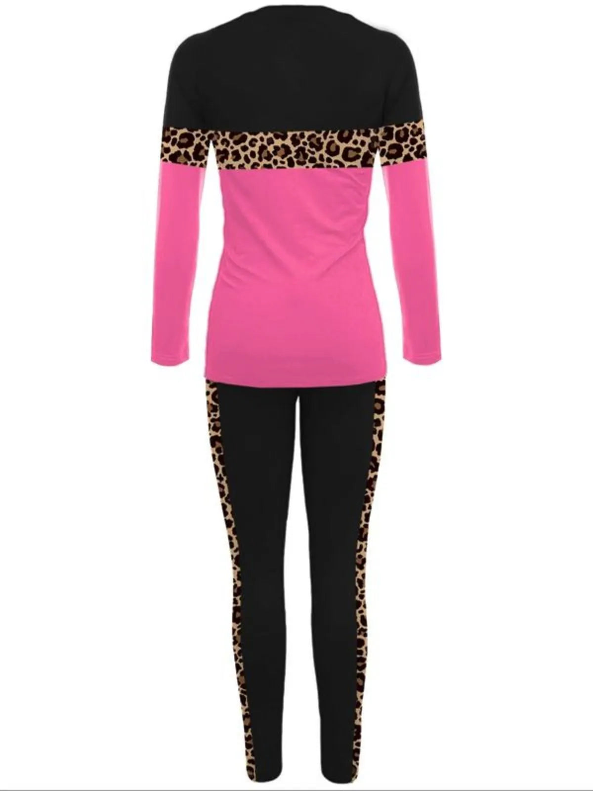 Leopard Patchwork Casual Home Party 2 Piece Set