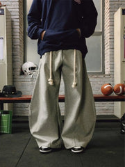 Comfortable Casual Elastic Waist Lantern Baggy Wide Leg Sweatpants