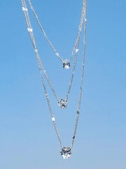 Dainty Gold Layering Zinc Alloy Chain 1pc Necklace 