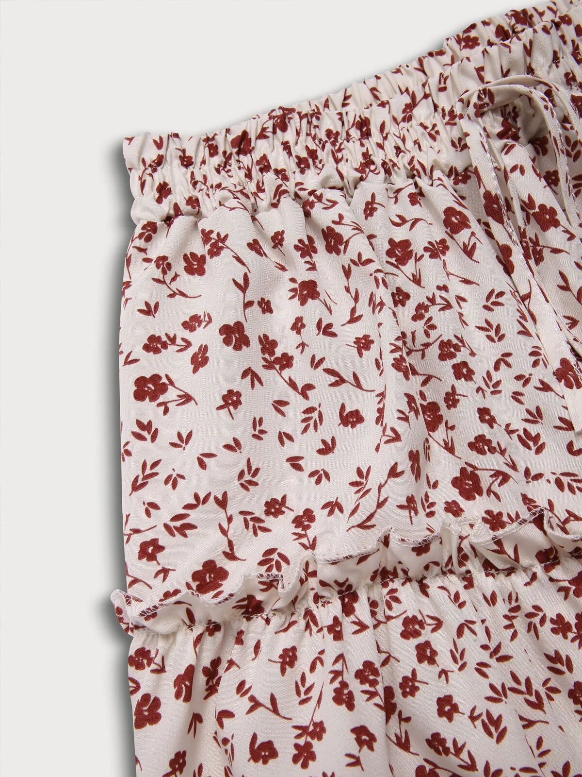 Ditsy Floral Ruffles High Rise Skirt