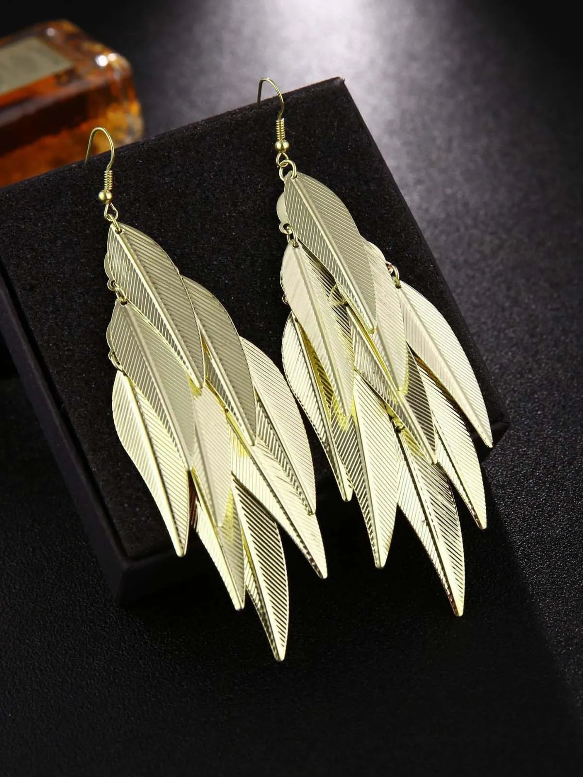 Eight Leaf Feather Inspired 1 Pair Earring