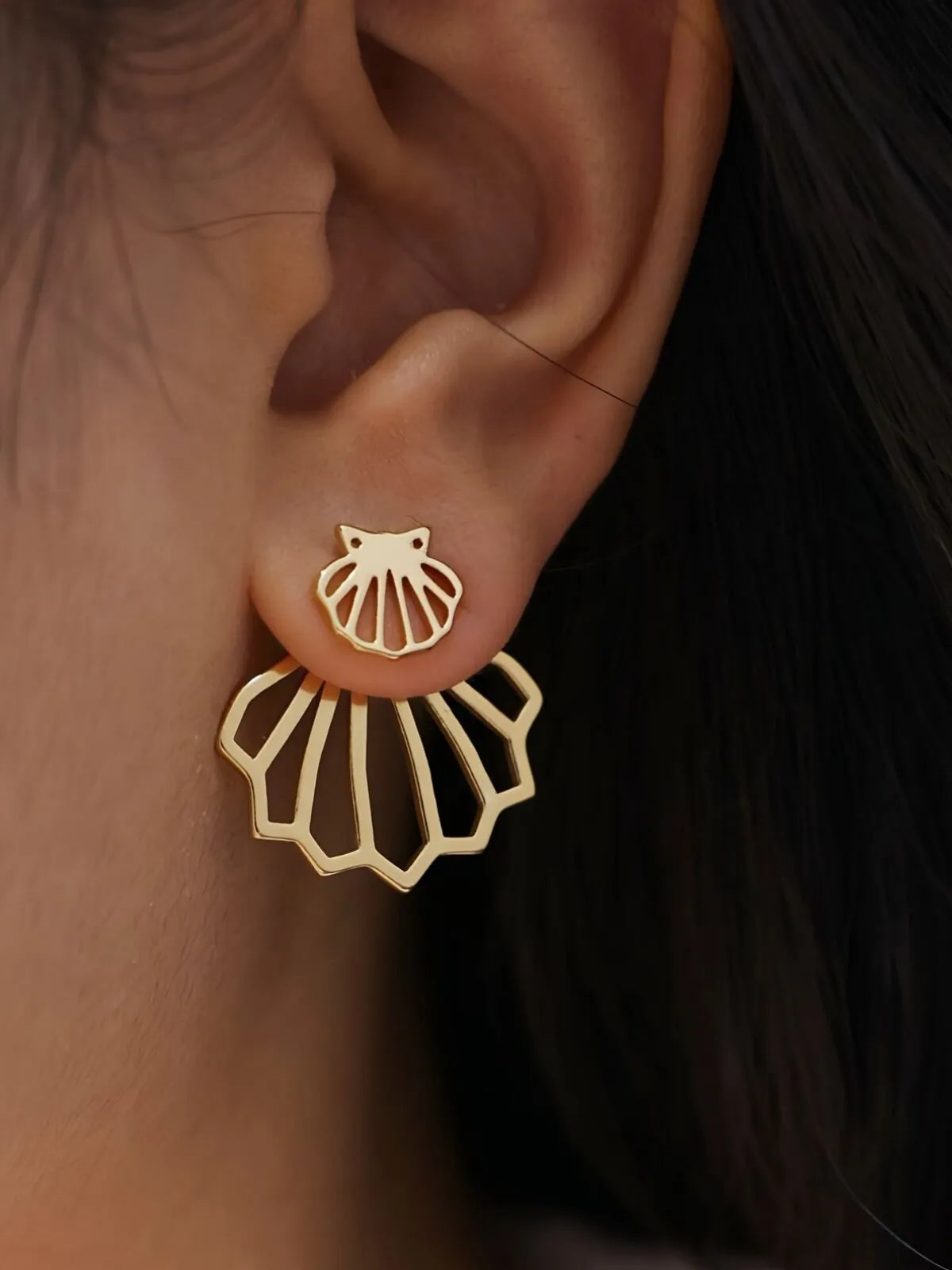 Elegant Style 1 Pair Copper Stud Earrings