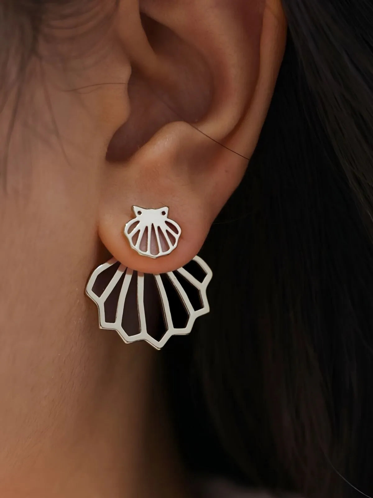 Elegant Style 1 Pair Copper Stud Earrings